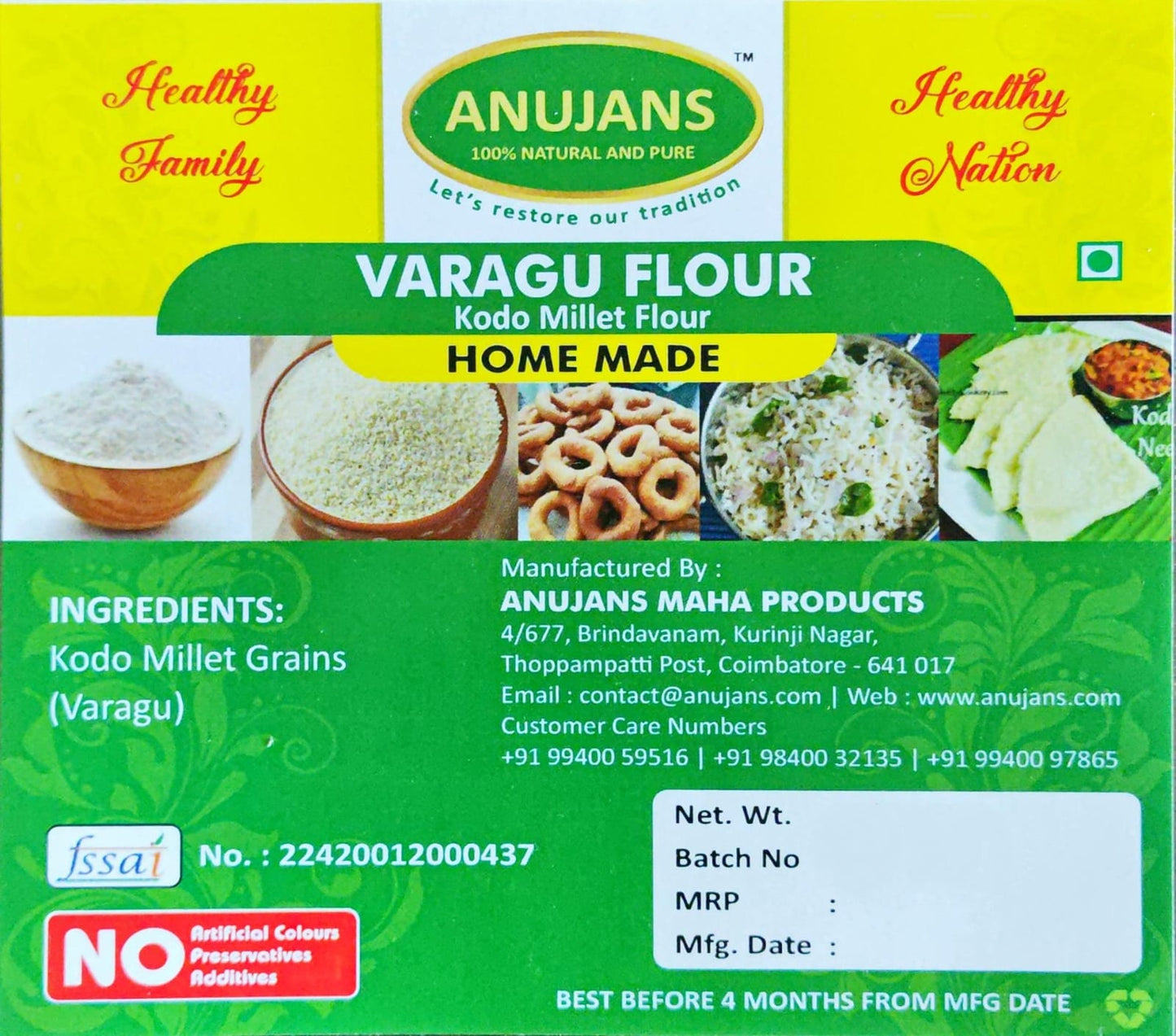 Varagu Flour (Kodo Millet Flour)