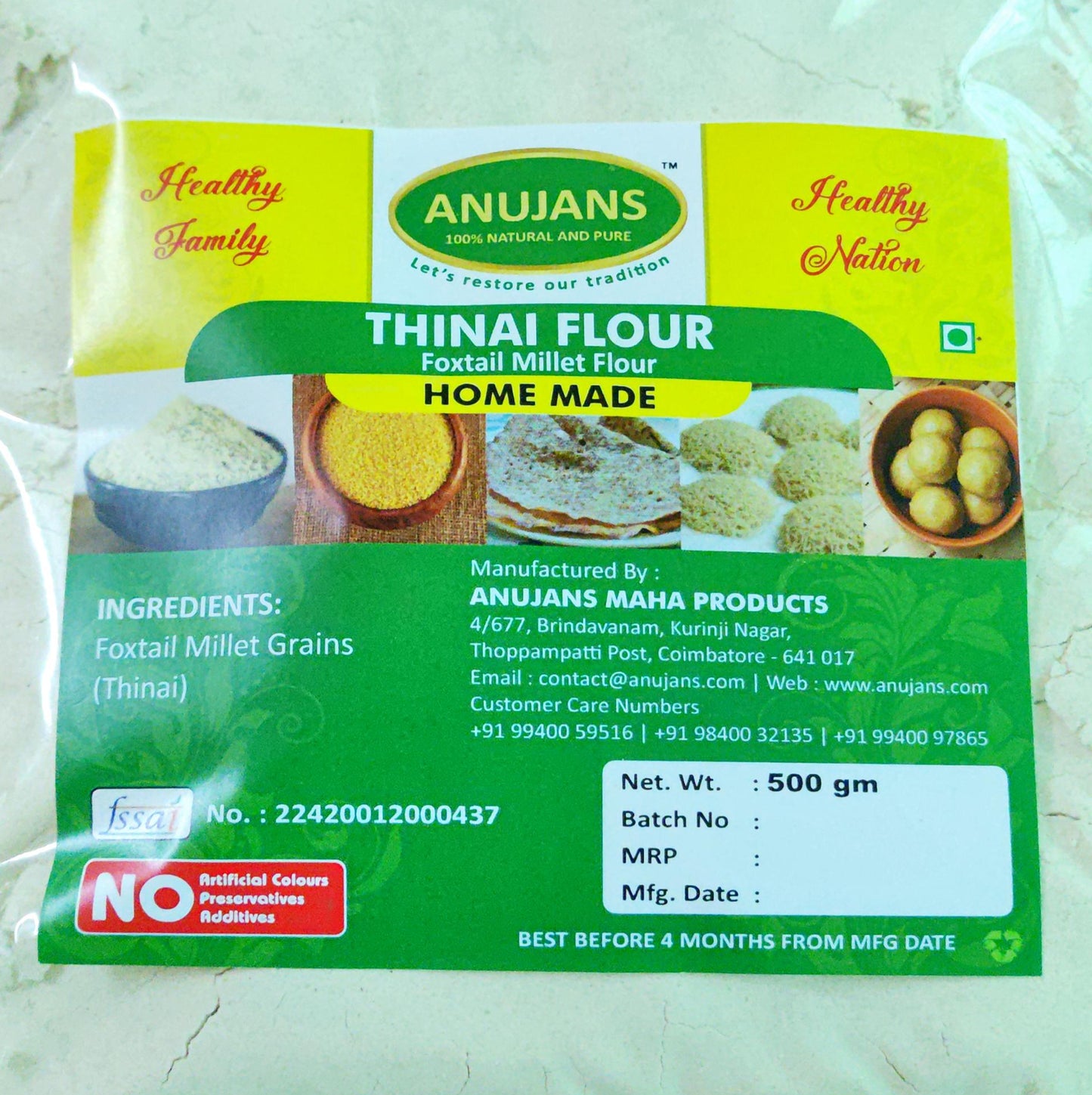 Thinai Flour (Foxtail Millet)