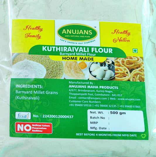 Kuthiraivali Flour (Barnyard Millet Flour)