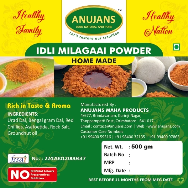 idli milagaai powder masala